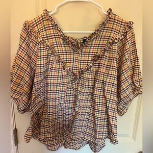 Old Navy Colorful Checkered Blouse